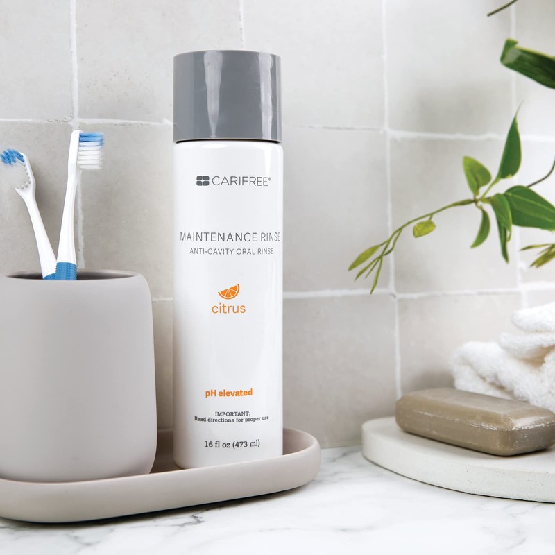 CariFree Maintenance Rinse, Citrus Flavored, Anti-Cavity Fluoride Mouthwash, Dentist Recommended,