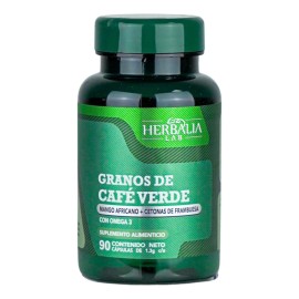 Granos De Caf Verde Mango Africano mas Cetonas con Omega 3 EPADHA Sin Sabor 90 Cpsulas Herbalia Lab - Producto Original de Alta Calidad, Entrega Rápid