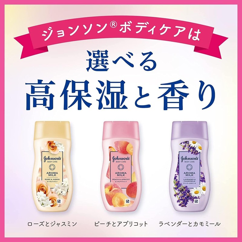 Johnson Body Care, Aroma Milk, Lasting Moisture, Body Lotion, Peach