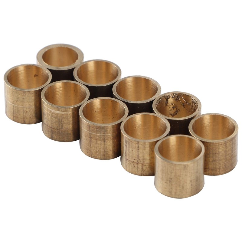 10pcs/Set Brass Cue Tip Snooker Billiard Cue Copper Ferrules Repair