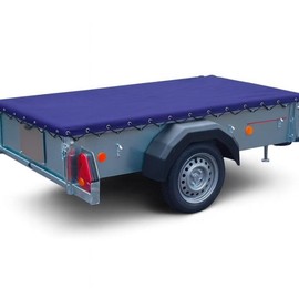 Shumaxx Trailer Cover boxed at the corners Heavy Duty Waterproof PVC Tarp Tie Down with Bungee Cord 650GSM Cargo tarp Trailer sheet (Blue, 6 Feet x 3 Feet)