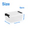 Dewocke Storage Box with Lid, Small, Set of 6 Mini