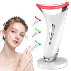 Yeerain Gesichtsmassagegerät Gegen Falten, EMS Gesichtsmassage Massagegerät mit 4 Modi, 45℃ Hautstraffung Face Lifting Gerät Beauty Massager für Damen Herren