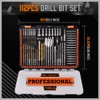 HORUSDY Impact Drill Bit Set, 112-Pieces 1/4" Hex Shank Impact
