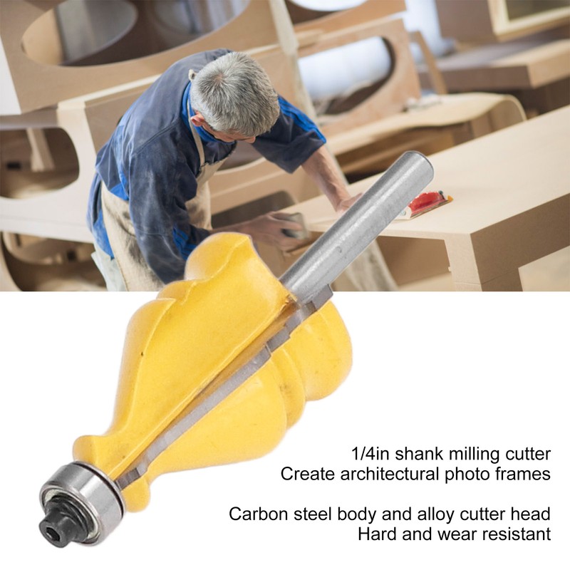 1/4in Shank Router Bit Picture Frame Forming Line Mold Milling