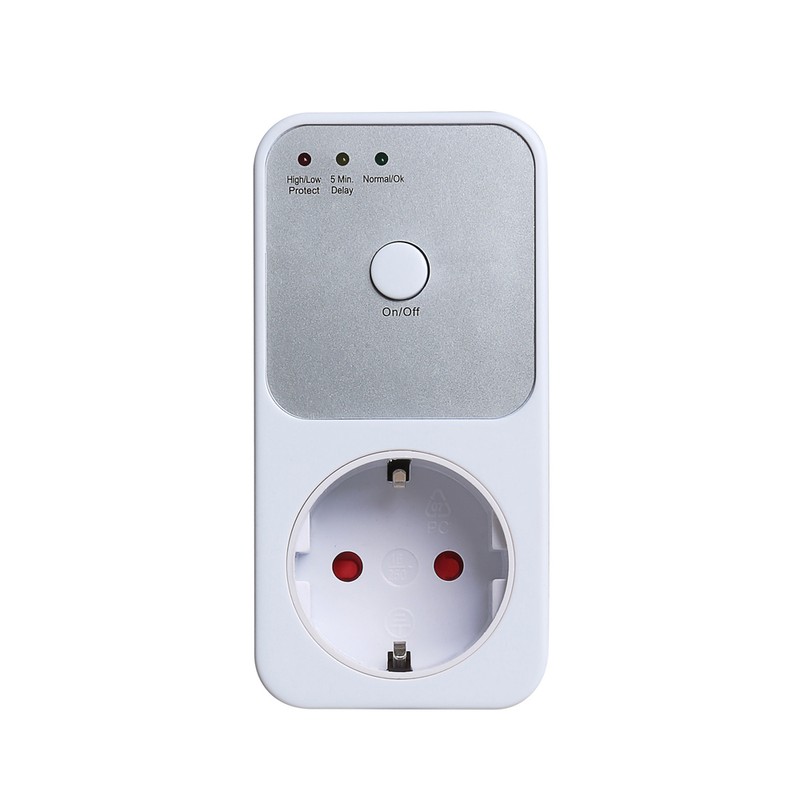 175-260V Voltage Protector 5-6 Minutes Relay Socket EU/FR/USA Plug Electrical