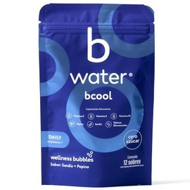 B Water - Bcool Daily Tabletas Efervescentes Rehidratantes | Tabletas Para Rehidratar con Pepino, Vitaminas C, E y B1 | Sin Cafeína | Sabor Pepino Sandía | Frescura Refrescante | 12 Sobres