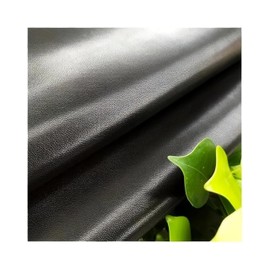 Premium Leather Material, Full Grain, Black, 1.0-1.2mm Thickness, Smooth Surface，Suitable for Making Wallets, Shoes, Sofas (Black pingwen 12 x 12)
