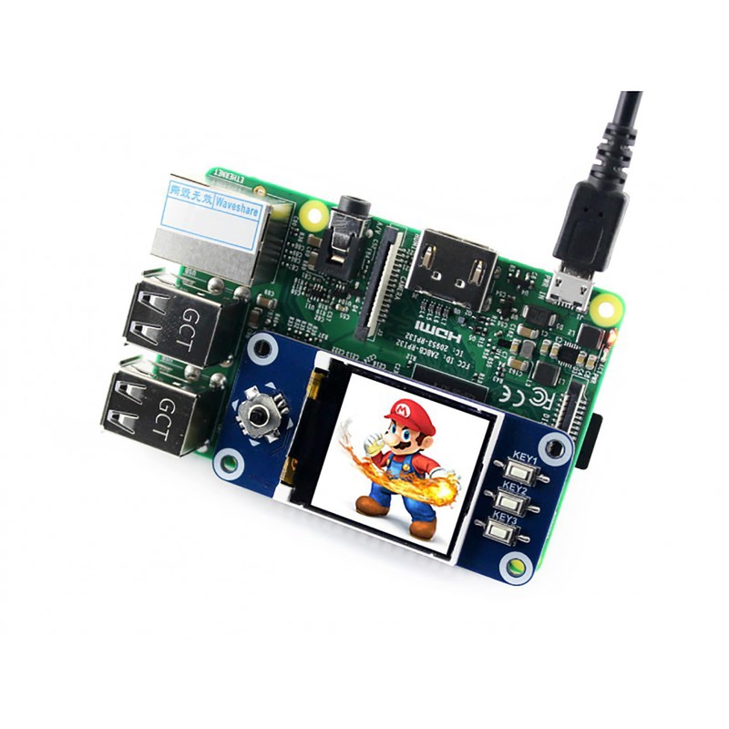 128 x 128, 1.44 inch LCD Display HAT for Raspberry