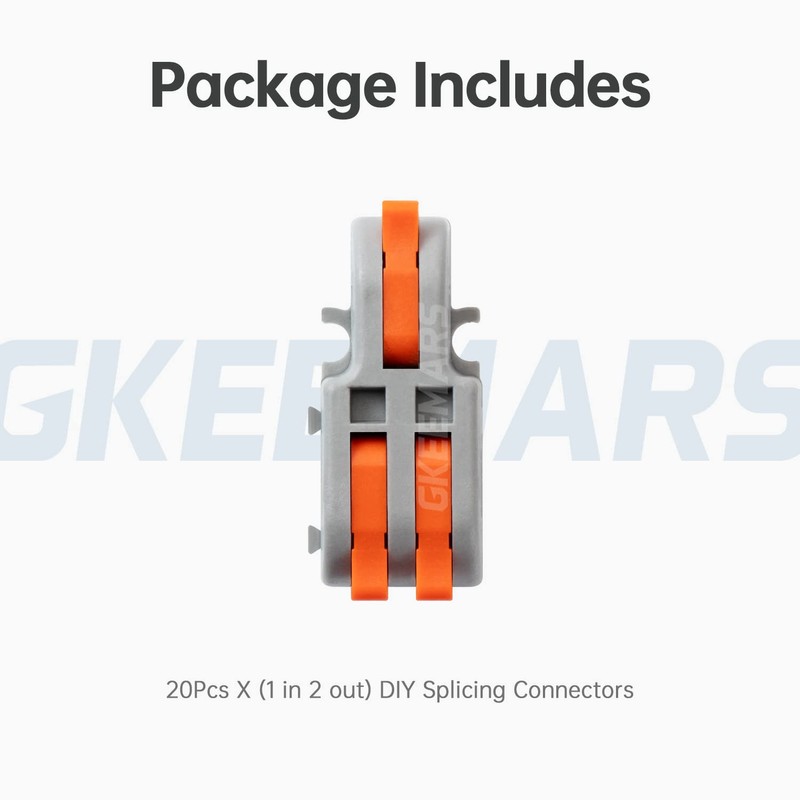 GKEEMARS 20Pcs Mini Electrical Wire Connectors, DIY Splicing into 4/6/8/9/10