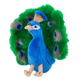 Teddys Rothenburg Cuddly Toy Peacock Sitting Blue/Green/Yellow 24 cm Plush Peacock Plush Bird Uni-Toys