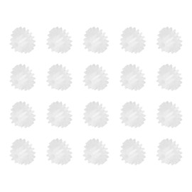 MECCANIXITY 20 Pcs Plastic Gears 18 Teeth Plastic Motor Gear Model 18102A Reduction Gear for RC Car Model DIY Robot (White, Module 0.5)