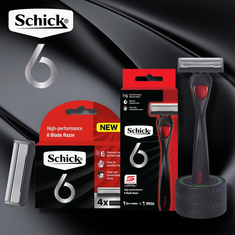 Schick Mens - Schick 6 Razor Kit for Men |