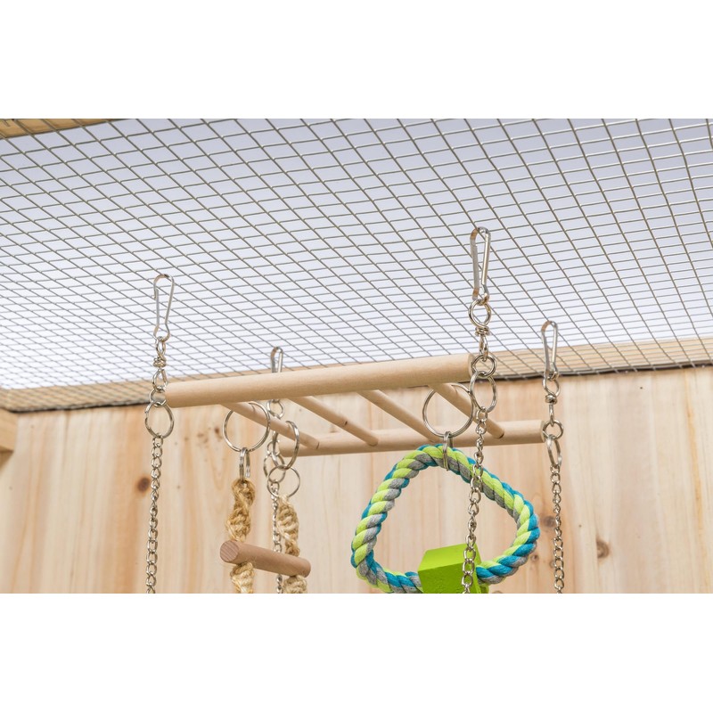 TRIXIE Small Animal Suspension Bridge, Hanging Cage Accessory with Hammock