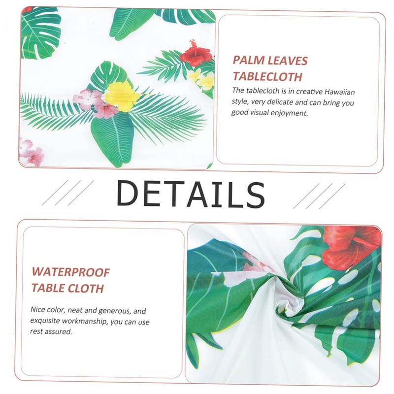 LABRIMP Elegant Tropical Palm Leaf Tablecloth Party Home Decor for