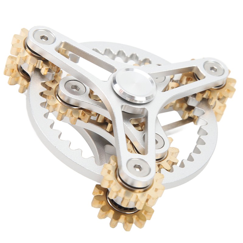 Fingertip Gear Toy 4 Gears Decompression Metal Finger Hand Brass