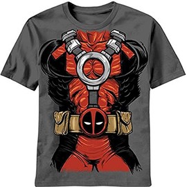 Deadpool Ed Pool Charcoal Costume Adult T-Shirt Tee (Adult Medium)