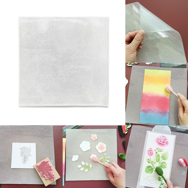 Alinacutle 1pc 9.2in x 9.2in Sticky Mat Stencil Stick Pad