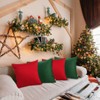 4-Pack Cotton Comfortable Solid Decorative Throw Pillow Case Square Cushion
