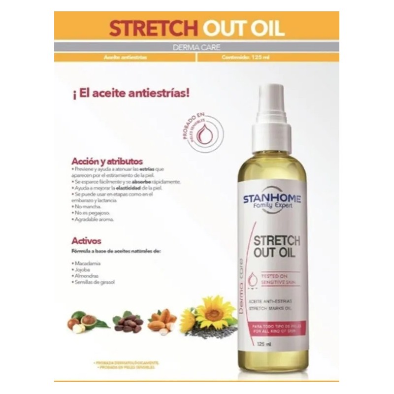 Stanhome Aceite Anti-estrias Stretch Out Oil 125 Ml Vainilla