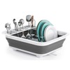 THANSTAR Collapsible Dish Drying Rack for RV Kitchen, Foldable Drainer