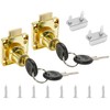 Jiozermi 2 Packs Drawer Lock with Keys, Desktop Lock with