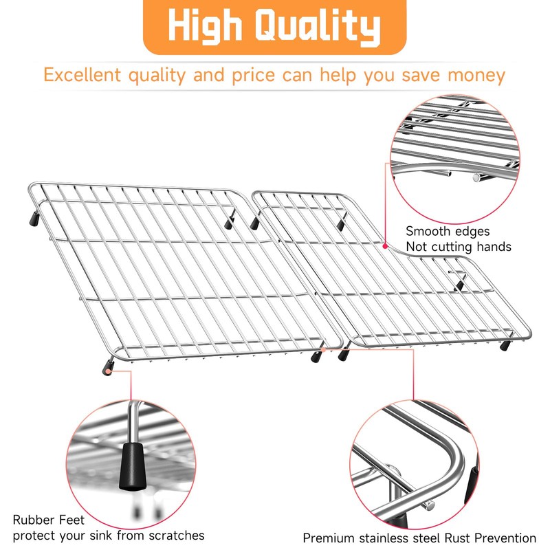DPZM 29.12''x14.7'' 6489 Sink Rack K-6639-ST Whitehaven Bottom Basin Racks