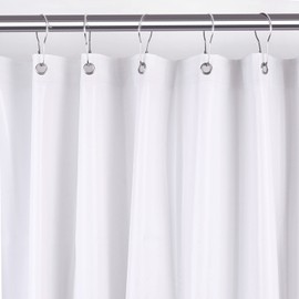 MhhYLL White Shower Curtain Liner,72 x 84 Inches Vinyl 10 G Heavy Duty Plastic Shower Curtain,Waterproof Weighted Bathroom Shower Liner