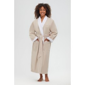 MONARCH Combed Cotton Terry Lined Microfiber Bath Robe for Women or Men - Super Soft, Durable Luxury Spa, Resort & Hotel Bathrobe, Generously Sized (Unisex) Cypress