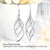 Sterling Silver Drop Earrings for Women, Silver Dangle Earrings for