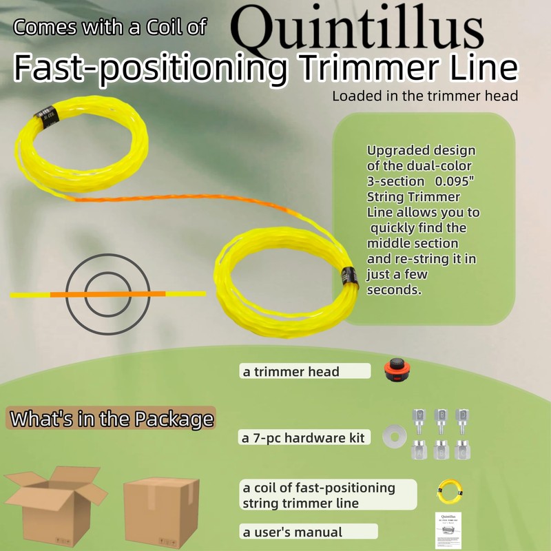 Quintillus H02 Weed Eater Head Universal Trimmer Head String Trimmer