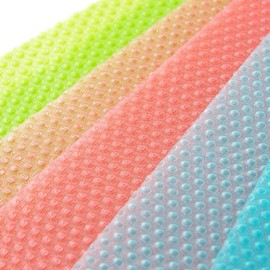 Baluue 4 Piezas Almohadilla para Refrigerador de Pvc Rosa, Tapete Absorbente Rápido para Secar y Anti-manchas, Adecuado para Estantes y Escritorios