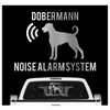 siviwonder Dobermann Unkupiert Noise Alarm System Car Sticker Dog Foil