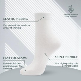 SERISIMPLE Women Thin Viscose Bamboo Socks Crew Lightweight Above Ankle Casual Dress Sock For Ladies Bootie Trouser 5 Pairs (US, Alpha, Small, Regular, Regular, Assorted6)