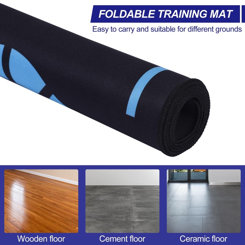 PATIKIL Basketball Training Mat 2.5mm Rubber Basketball Footstep Pad Non-Slip