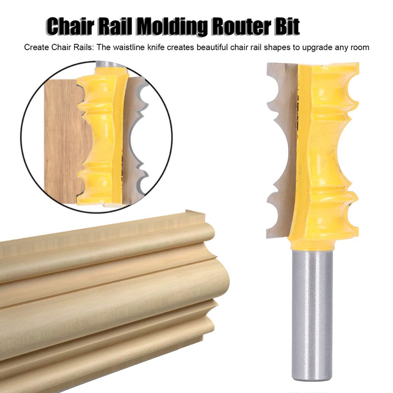 Chair Rail Molding Router Bit Carbon Steel Alloy Crown Shape