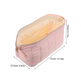 Ipetboom Adorable Cosmetic Bag for Compact Travel Toiletry Organizer Material for Daily Use Versatile Makeup Storage Pink