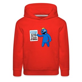 Rainbow Friends - Might Be Hungry Hoodie (Kids, Red, 16-20)