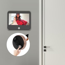 JAYEUW Visuelle Türklingel Video-Türklingel Kabellose Video Türsprechanlage Türspionkamera mit 140° Weitwinkelkamera PIR-Nachtsicht Eingebaute 4000mAh-Akku 1,3 Megapixel DP2C