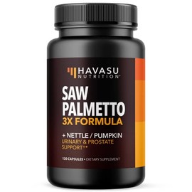Saw Palmetto for Men - DHT Blocker & Prostate Health Supplement - Potent 3X Formula with Pumpkin Seed Oil & Stinging Nettle - Bladder & Urinary Suppor