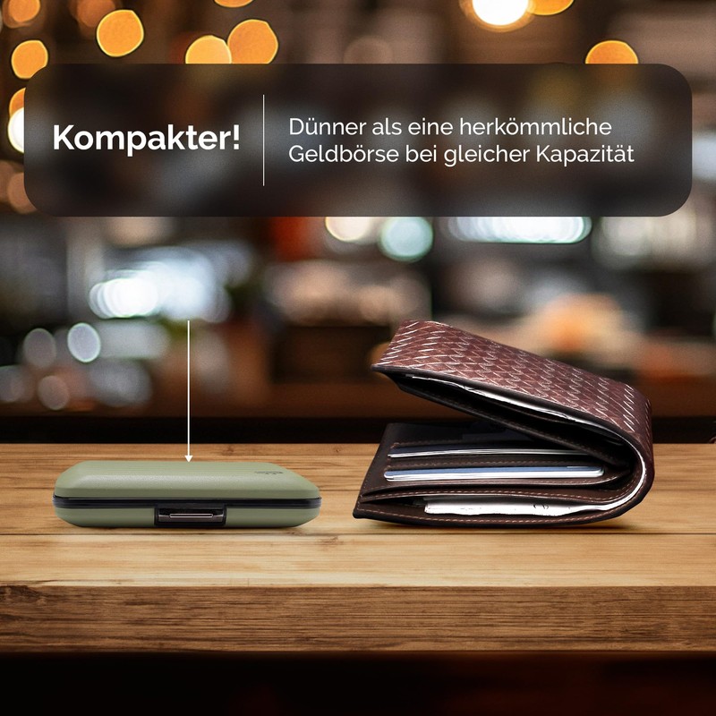 Aluminium Card Case with Metal Closure, RFID Protection Against Fraud
