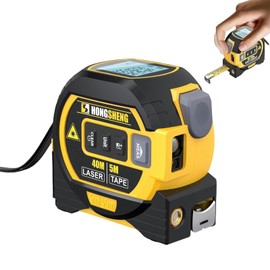 2025 New The Almighty Ruler, Almighty Tools Tape Measure, 3 in 1 Rangefinder Tape Measure, Digital Tape Measure, Handheld Electronic Digital Tape Measure with LED Display (Yellow -196 ft/60 m)