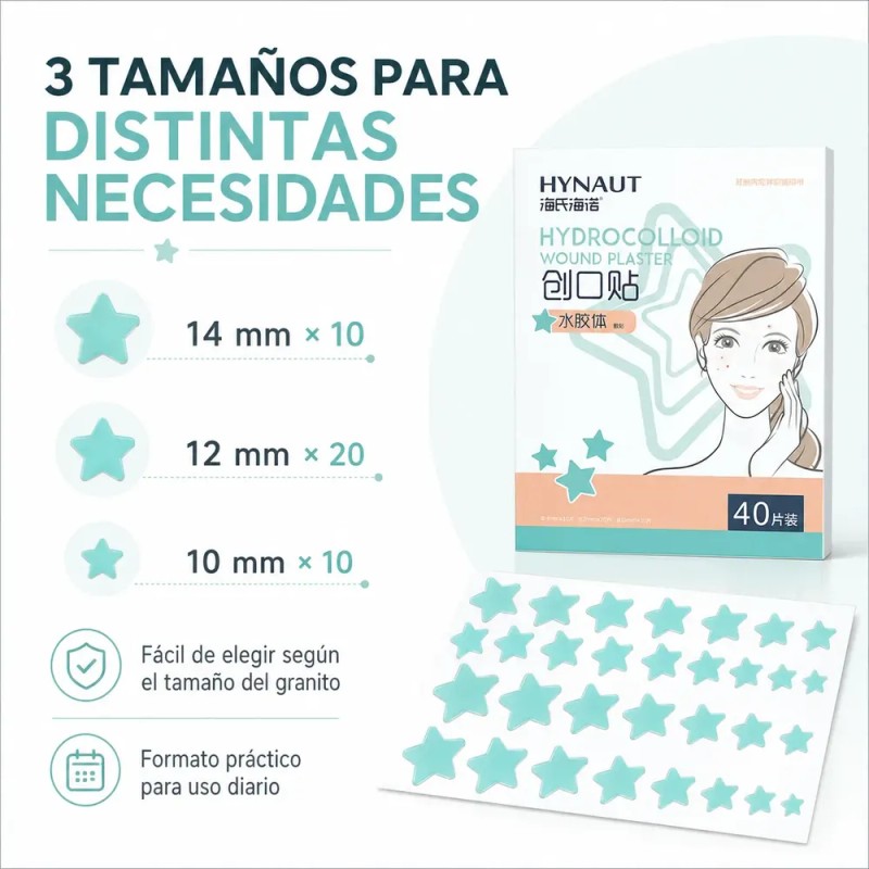 Parches Hidrocoloides Estrella Acne 2 Cajas 80 Pzs