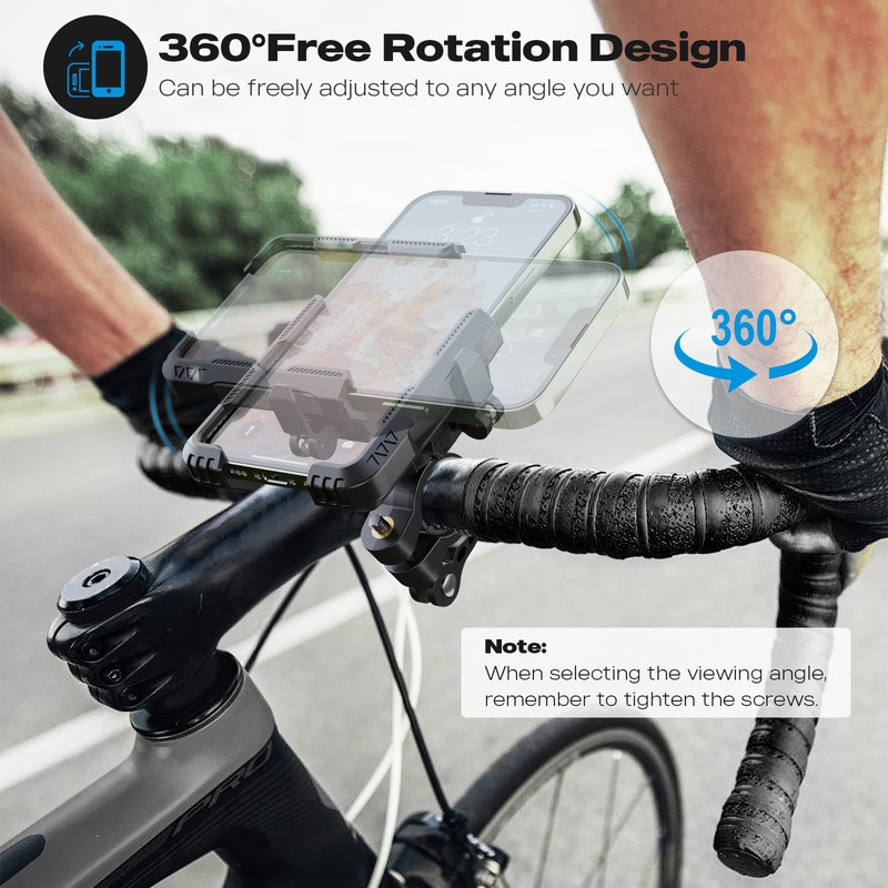 visnfa New Upgraded Bike Phone Mount Holder Two Connectors Quickly