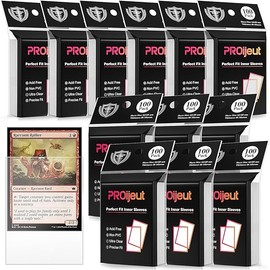 1200 Pack Card Sleeves Clear, Perfect Fit Inner Sleeves Ideal for Double-sleeving, Trading Card Sleeve Compatible with MTG, PKM, TCG and Gaming Cards (60 Microns)