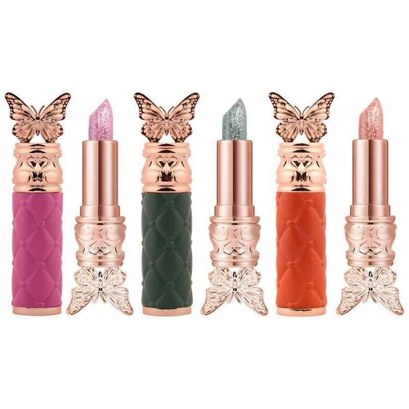3pcs Petal Color-changing Lip Balm, Long-lasting, Moisturizing, Not Easily Fading,