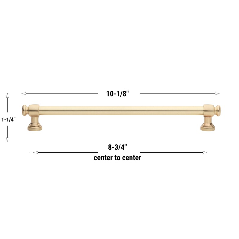 GlideRite Hardware 8-3/4 in. (224mm) Center-Center Modern Solid Steel Euro