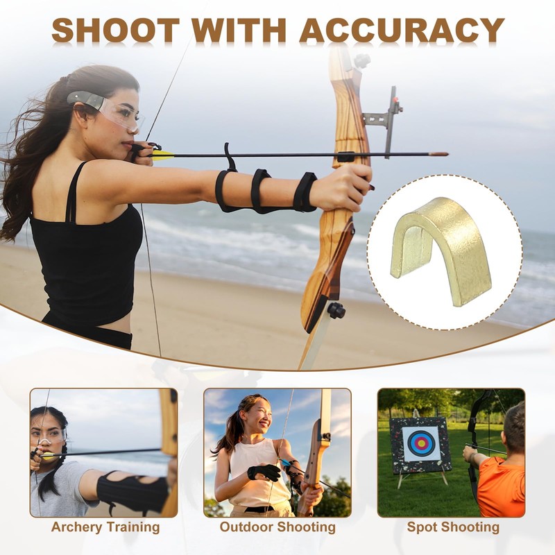 sourcing map Bow String Nocking Points 6x3x6 mm Bow String