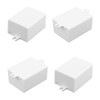 Heyiarbeit 4Pcs 1.81"x1.38"x0.94" ABS White Dustproof Electronic Junction Box Enclosure