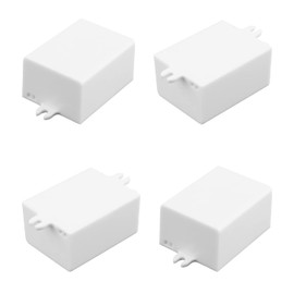 Heyiarbeit 4Pcs 1.81"x1.38"x0.94" ABS White Dustproof Electronic Junction Box Enclosure Project Box Cord Protector For Electronic Projects